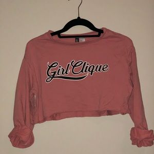 Pink cropped sweater